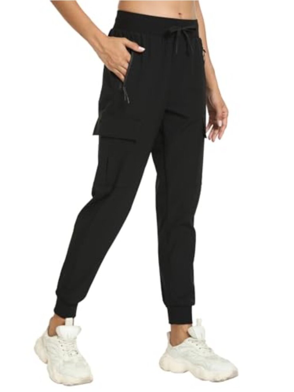 Women's Cargo Pants with Pockets Quick Dry Athletic Joggers Drawstring Hiking